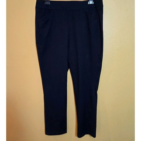 Chicos Travelers Collection Womens Size 2 Large Blue Pull On Ankle Rayon Nylon - Picture 1 of 7